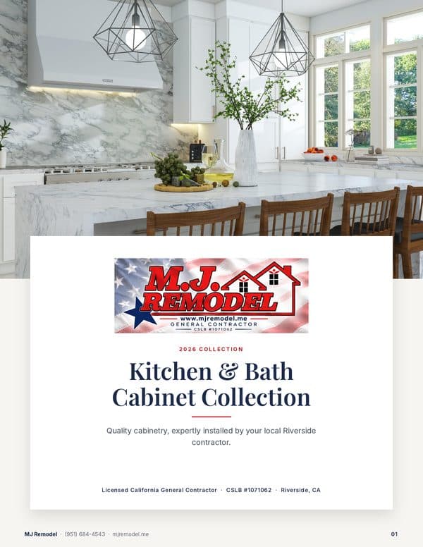 Cover of the MJ Remodel Kitchen & Bath Cabinet Collection catalog